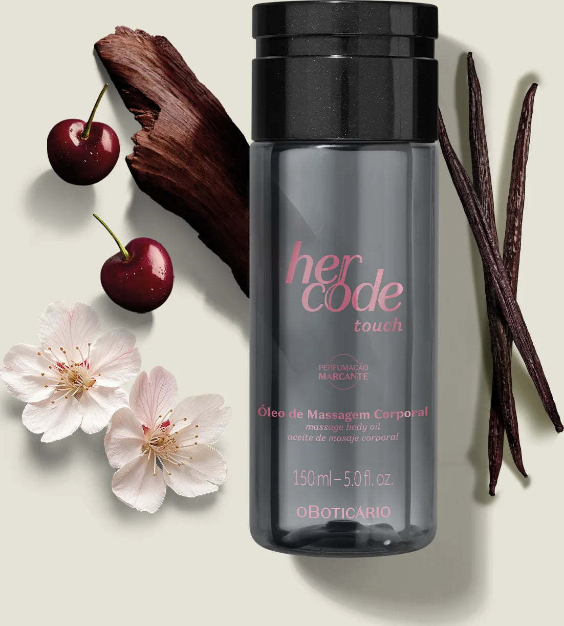 Óleo De Massagem Corporal Her Code Touch 150ml