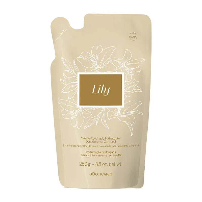 ✨ Refil Creme Acetinado Hidratante Desodorante Corporal Lily – 250g