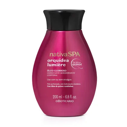 Óleo Glorioso Hidratante Desodorante Corporal Nativa SPA Orquídea Lumière 200 ml